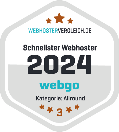 Beim großen Webhostingvergleich von webhostervergleich.de erreicht webgo insgesamt den dritten Platz!
