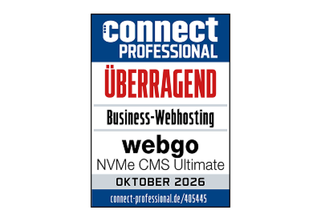 Die connect professional testete Business Webhosting im Oktober 2026. Unser Webhosting ist "&uuml;berragend" im Vergleichstest!.