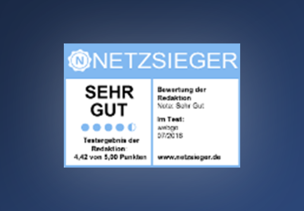 Netzsieger.de sagt: „… webgo glänzt mit höchsten technischen Standards und prall gefüllten Hosting-Paketen.“.