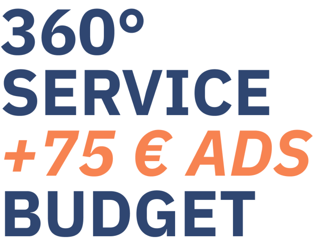 webgo Online Marketing Tool 360° Service SEO & SEA All-in-one inklusive 75 € monatlichem Ads Budget.