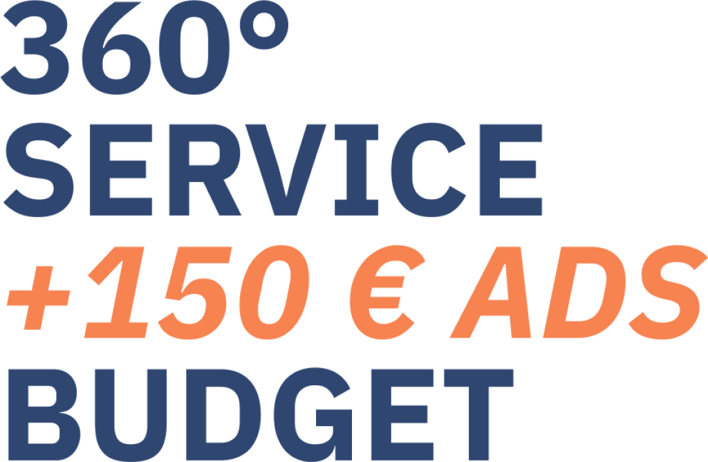 webgo Online Marketing Tool 360° Service SEO & SEA All-in-one inklusive 150 € monatlichem Ads Budget.