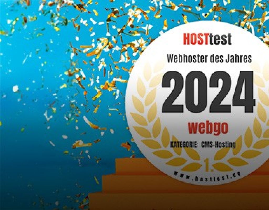 webgo wurde zum Webhoster des Jahres 2024 in der Kategorie "CMS-Hosting" gekürt!.